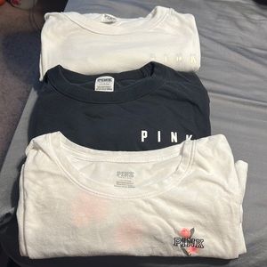 Set of 3 Victoria Secret Pink t-shirts